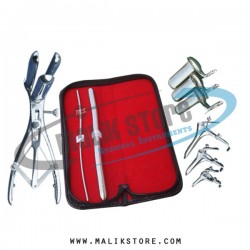 Hegar uterine dilator set 2pcs 3-4, 11-12, mathieu speculum, grave 3pcs, collin 3pcs